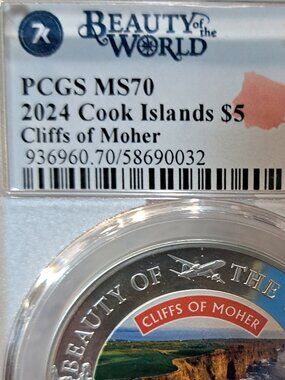 2024 BEAUTY OF THE WORLD COLLECTIBLE CLIFFS OF MOHER COIN IN CASE